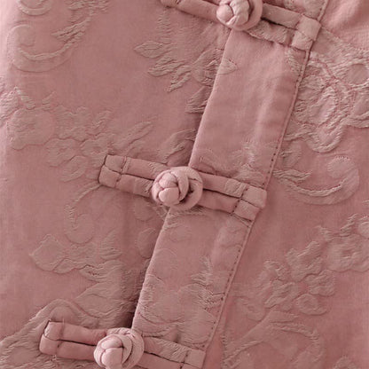 Vintage Cotton Linen Frog Button Lounge Top - image 6