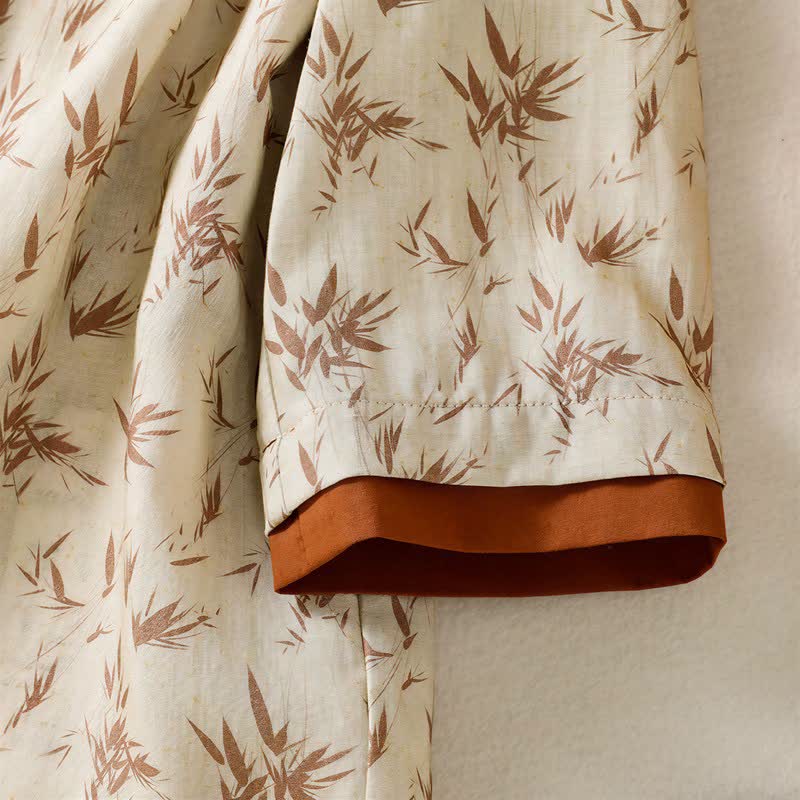 Floral Cross Wrap Casual Lounge Shirt - image 8