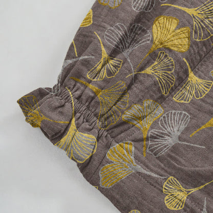 Retro Ginkgo Leaf Cotton Lounge Pants - image 23