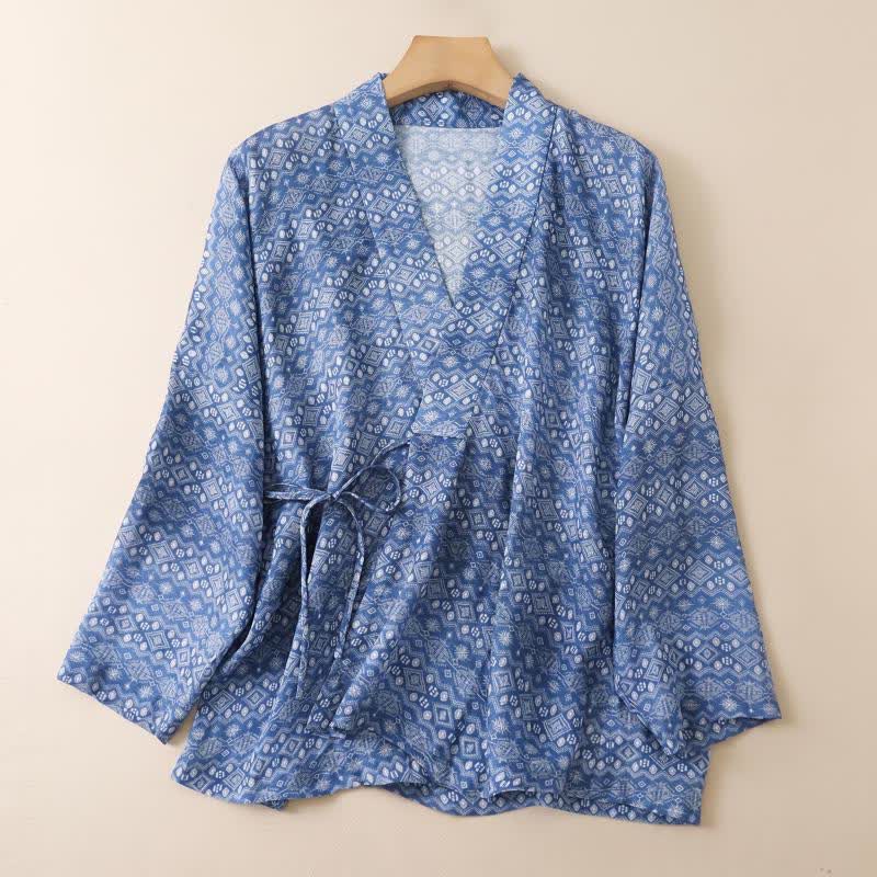Casual Geometric Print Lounge Cardigan - image 0