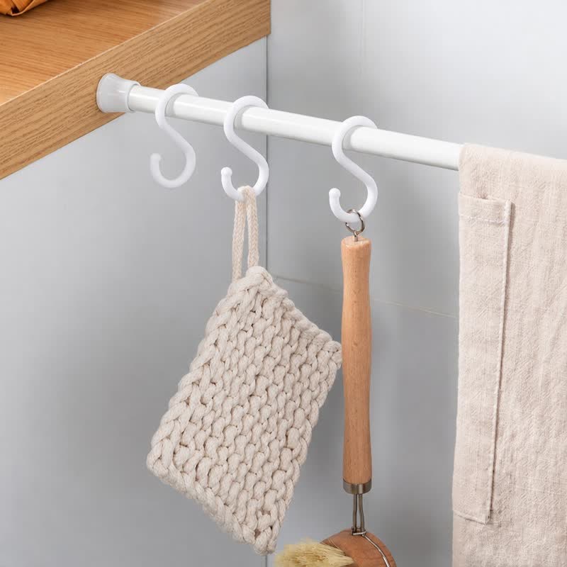 White Spring Tension Curtain Rod - image 2