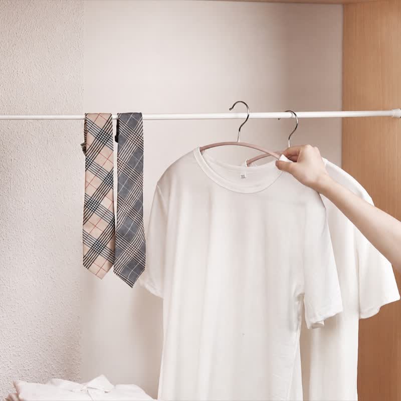 White Spring Tension Curtain Rod - image 3