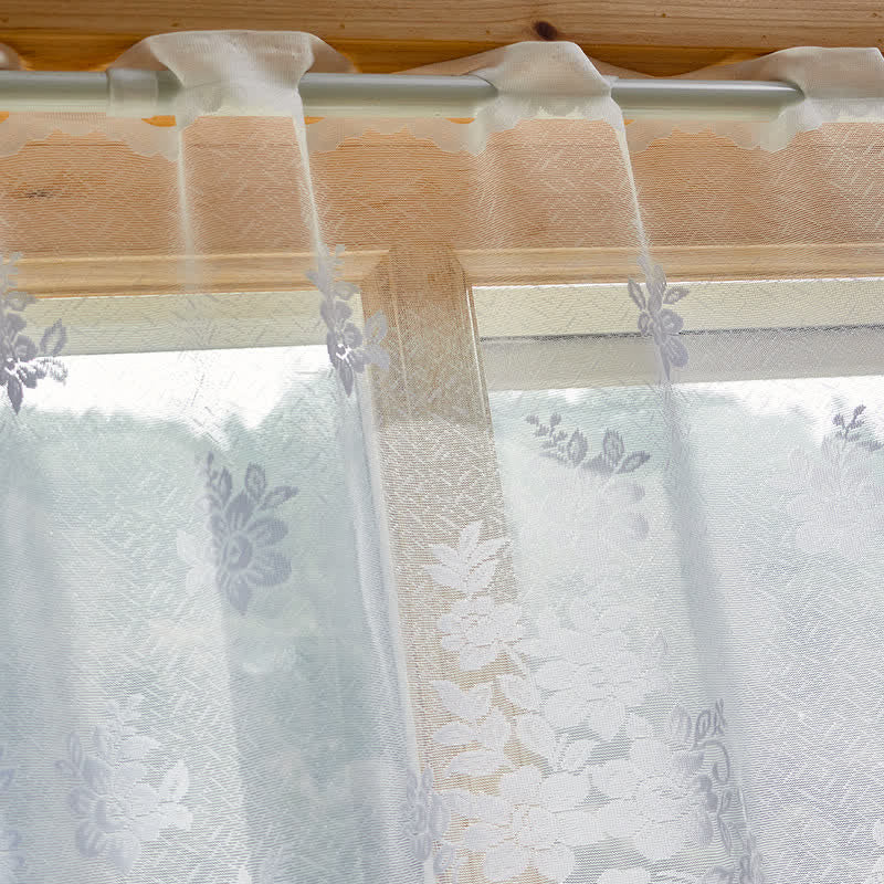 White Spring Tension Curtain Rod - image 6