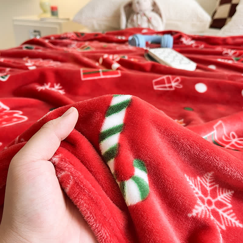 Red Christmas Tree Gift Throw Blanket - image 9