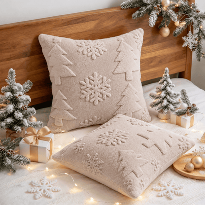 Christmas Tree Snowflake Embossed Pillow Cover - image 8
