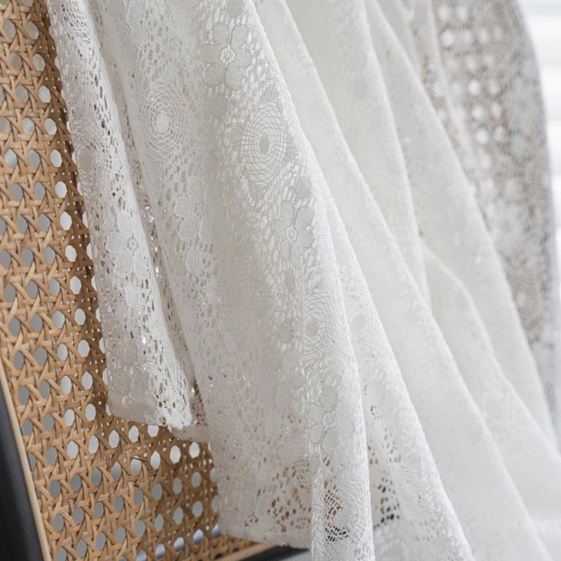 Ownkoti Jacquard Flower Hollow-Out Decorative Curtain - image 3