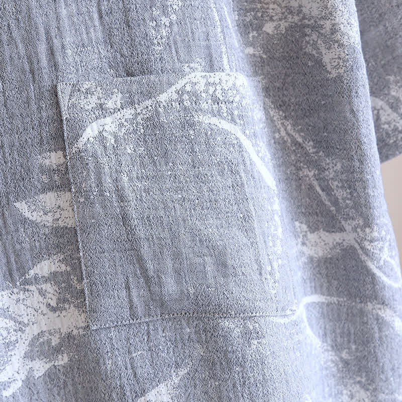 Jacquard Ink Painting Comfy Bathrobe Pajama - image 4