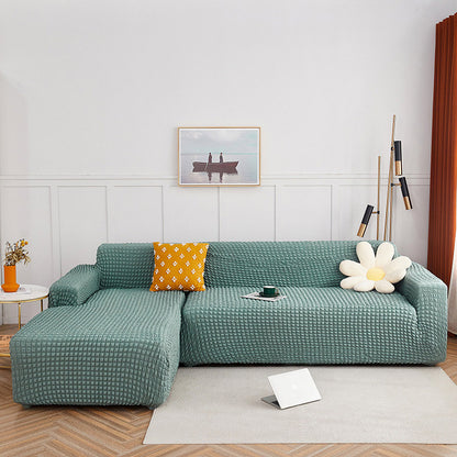 Ownkoti Pure Color Seersucker Stretchable Sofa Cover - image 1