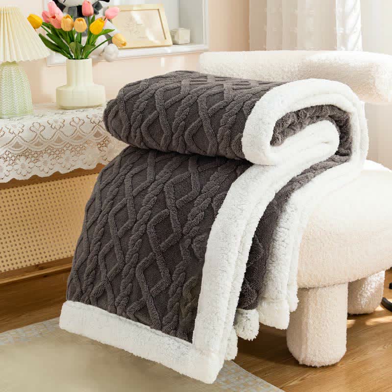 Puffy Cozy Reversible Throw Blanket - Dark Gray - 79" x 90" - image 6