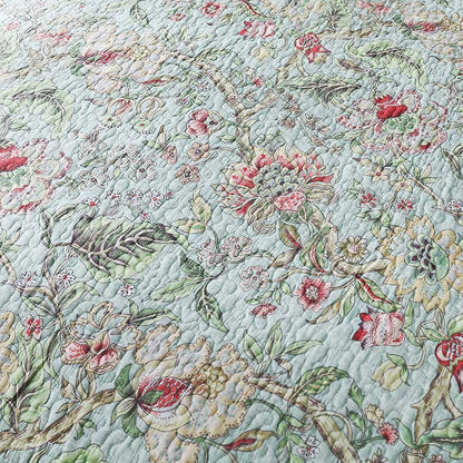 Vintage Flower Quilt with Pillow Shams - image 8