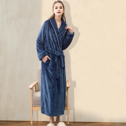 Ownkoti Puffy Fleece Pajama Long Bathrobe - image 20