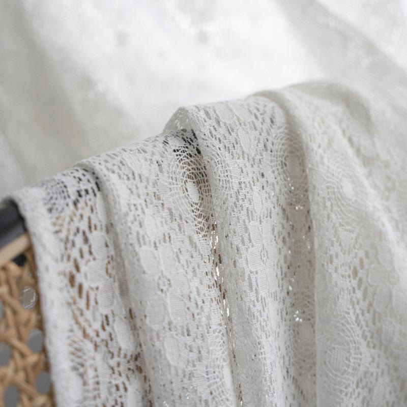 Ownkoti Jacquard Flower Hollow-Out Decorative Curtain - image 4