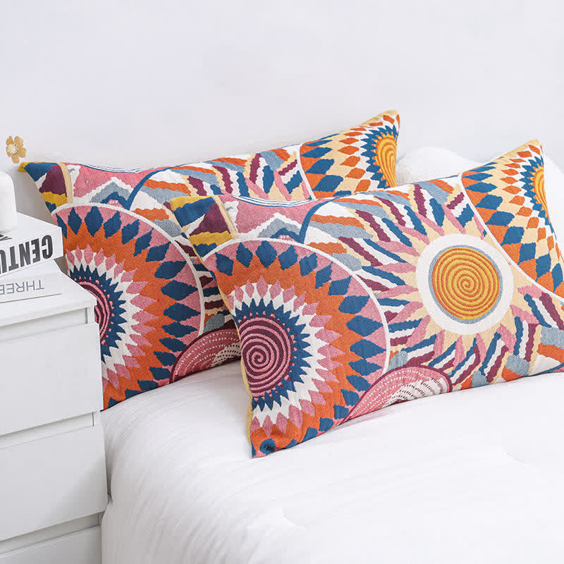 Ownkoti Nordic Sun Print Button Cotton Pillowcases (2PCS) - image 4
