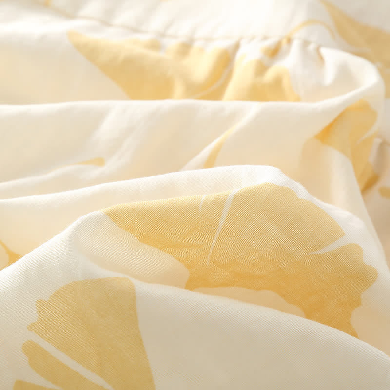 Ginkgo Leaf Bowknot Cotton Loungewear Set - image 11