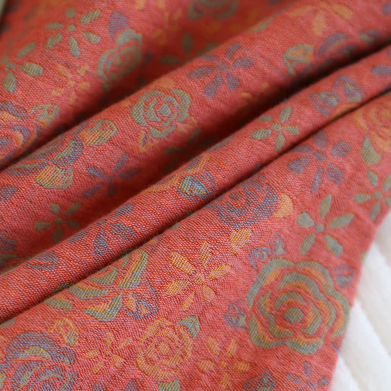 Rose Flower Cotton Lapel Nightwear Set - image 13