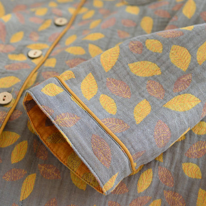 Leaf Pattern Soft Cotton Loungewear Set - image 5