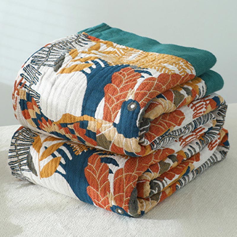 Flower Bird Blanket Reversible Sofa Cover - image 7