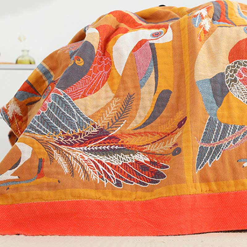 Toucan Bird Reversible Cotton Soft Quilt - image 4