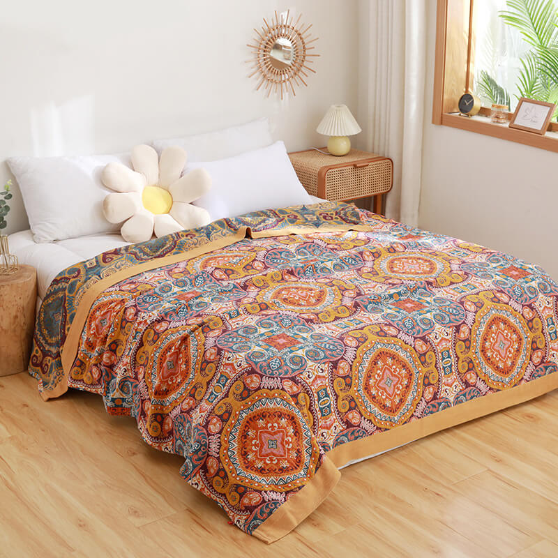 Dark Orange Comfy Reversible Cotton Quilt - image 4
