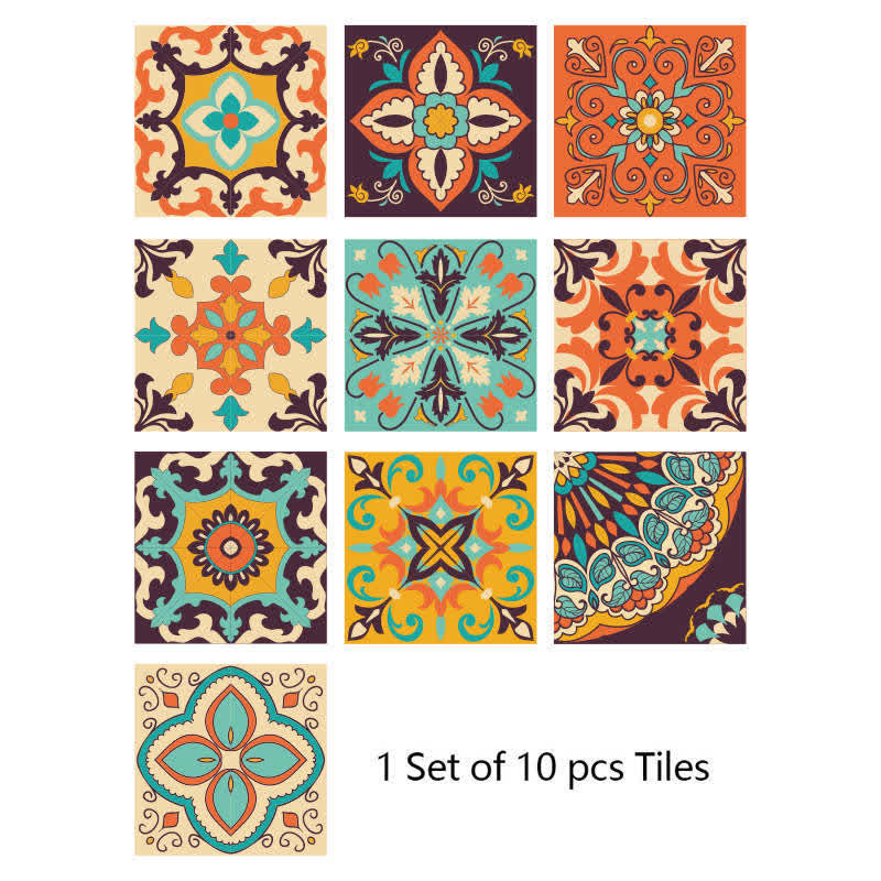 Ownkoti Mixed Abstract Pattern Wallpaper Wall Sticker (10PCS) - image 7