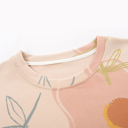 Flower Leaf Print Cotton Loungewear Set - image 5