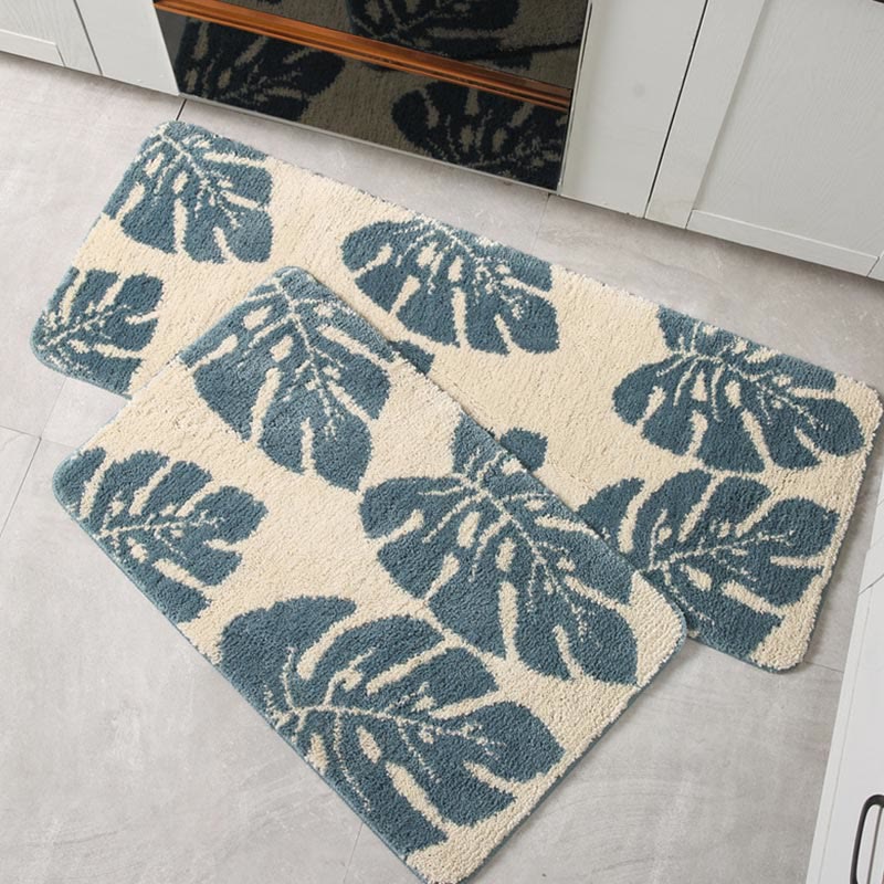 Ownkoti Leaves Print Anti-Slip Bathroom Rug - image 9