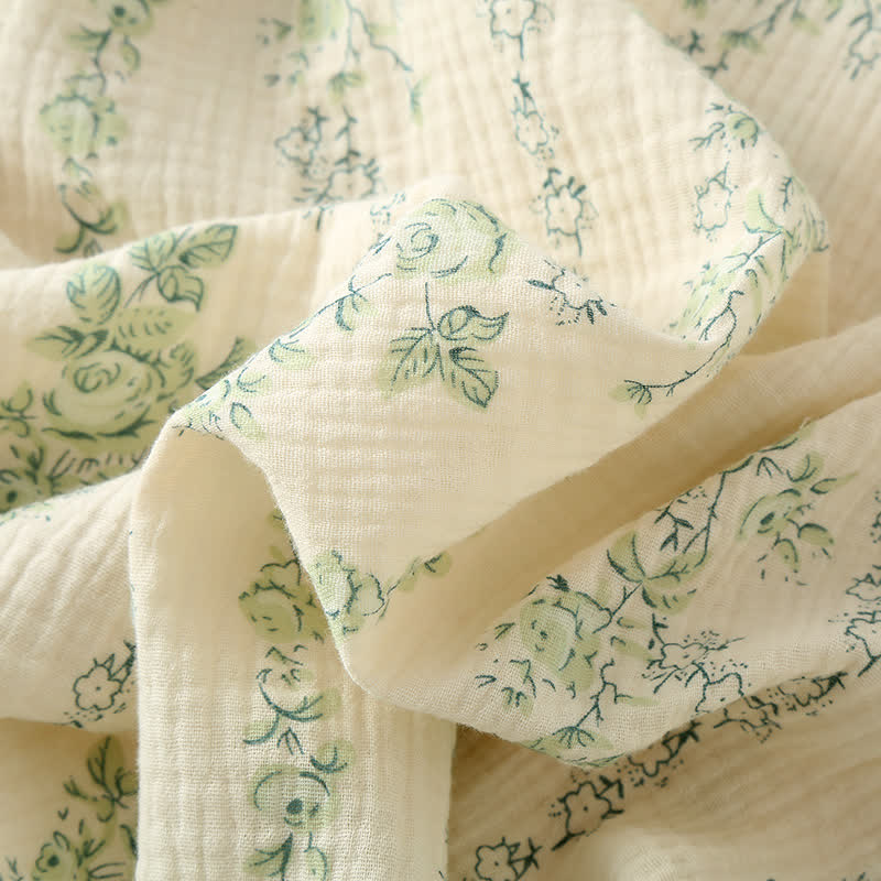 Pastoral Cotton Double Layers Gauze Nightgown - image 7