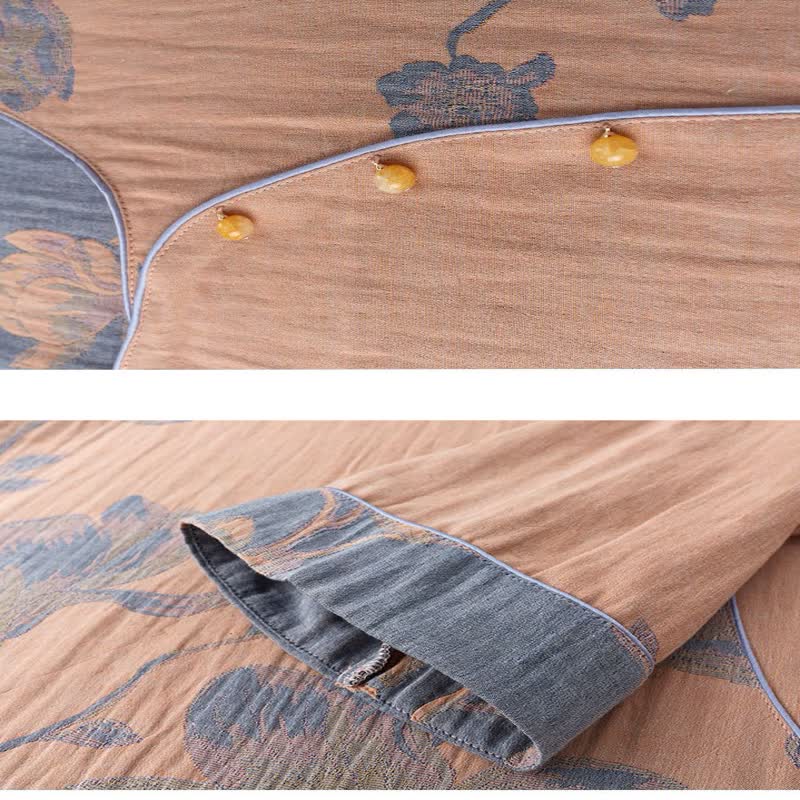 Floral Comfy Cotton Round-neck Loungewear Set - image 3