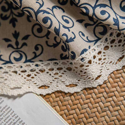 Ownkoti Boho Blue Pattern Semi-Blackout Curtain - image 13