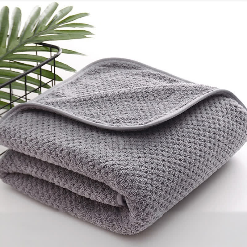 Solid Color Soft Breathable Bath Towel - image 8