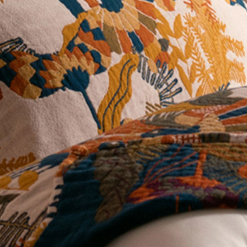 Ownkoti Boho Cotton Bird Reversible Pillow Towel (2PCS) - image 2