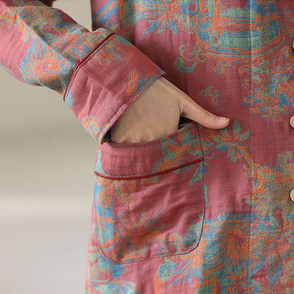 Flower Print Cotton Double-layer Loungewear Set - image 6