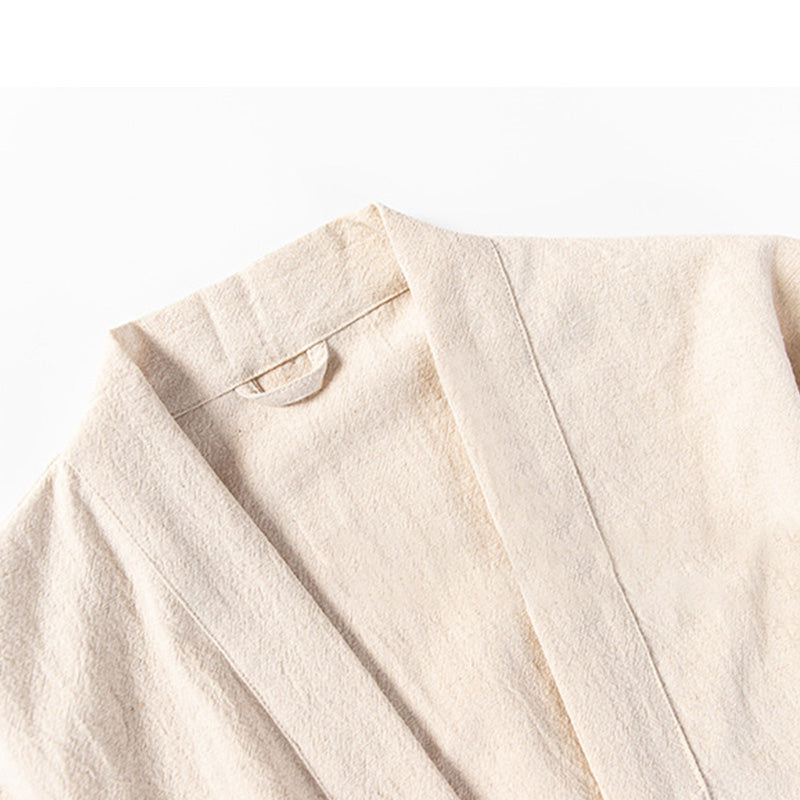 Ownkoti Soft V-Neck Bathrobe Sleepwear with Pockets - image 7