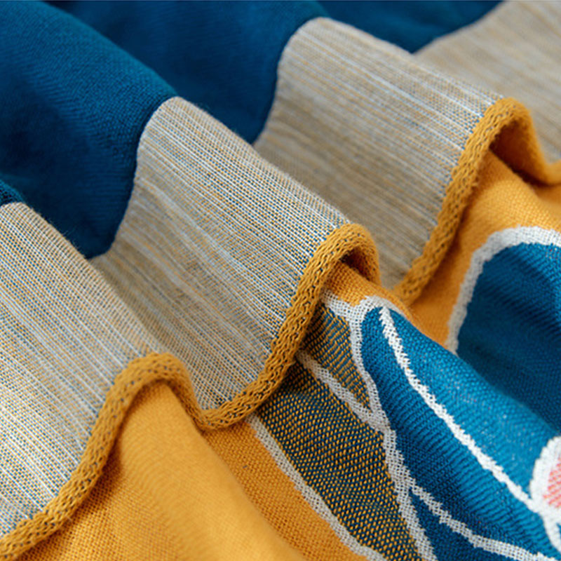 Butterfly Flower Print Cotton Reversible Quilt - image 8