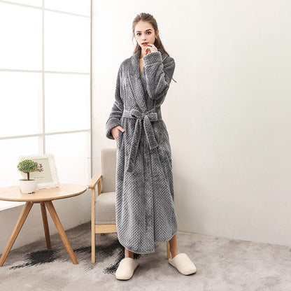 Ownkoti Puffy Fleece Pajama Long Bathrobe - image 16