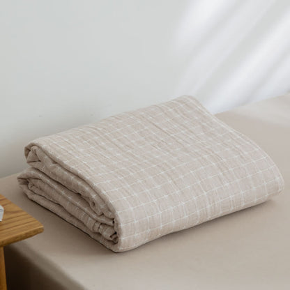 Simple Grid Cotton Gauze Lightweight Quilt - image 10