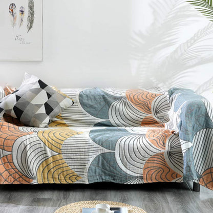 Shell Print Blanket Reversible Sofa Cover - image 3