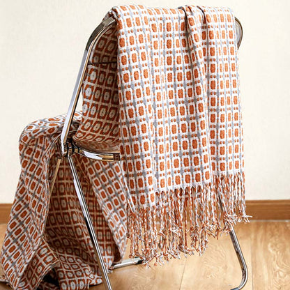 Ownkoti Knitted Sofa Blanket Couch Blanket With Tassels - image 20