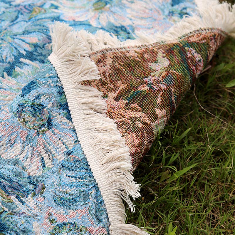 Oil Painting Style Flower Picnic Blanket - image 5