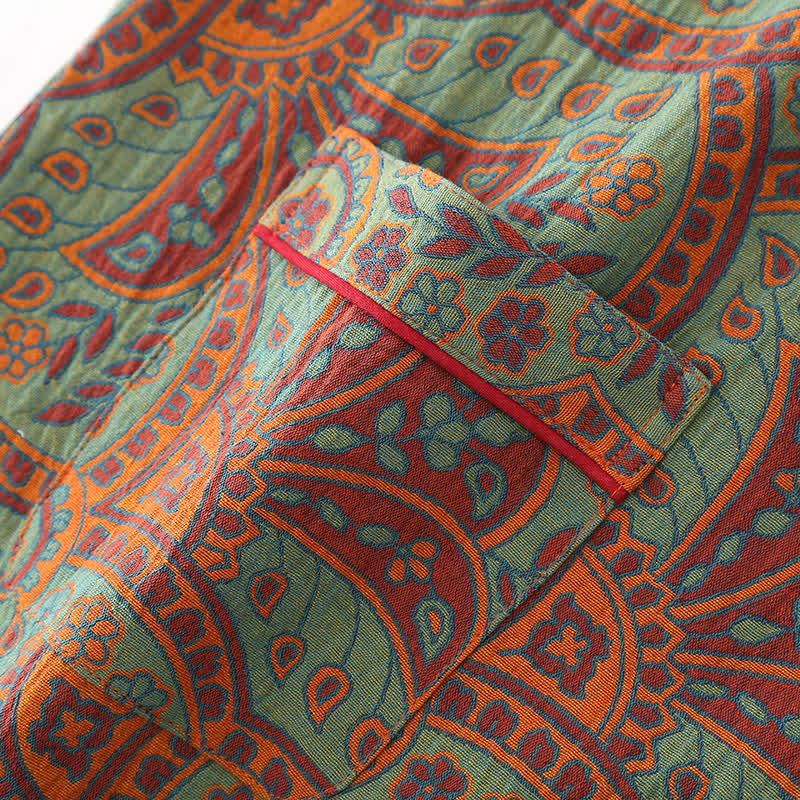 Vintage Jacquard Round Neck Loungewear Set - image 4