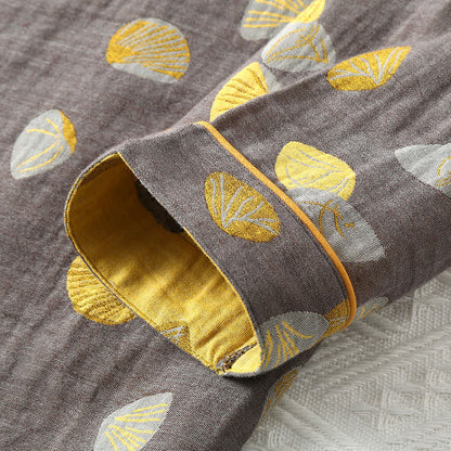 Luxurious Shell Cotton Lapel Pajama Set - image 5