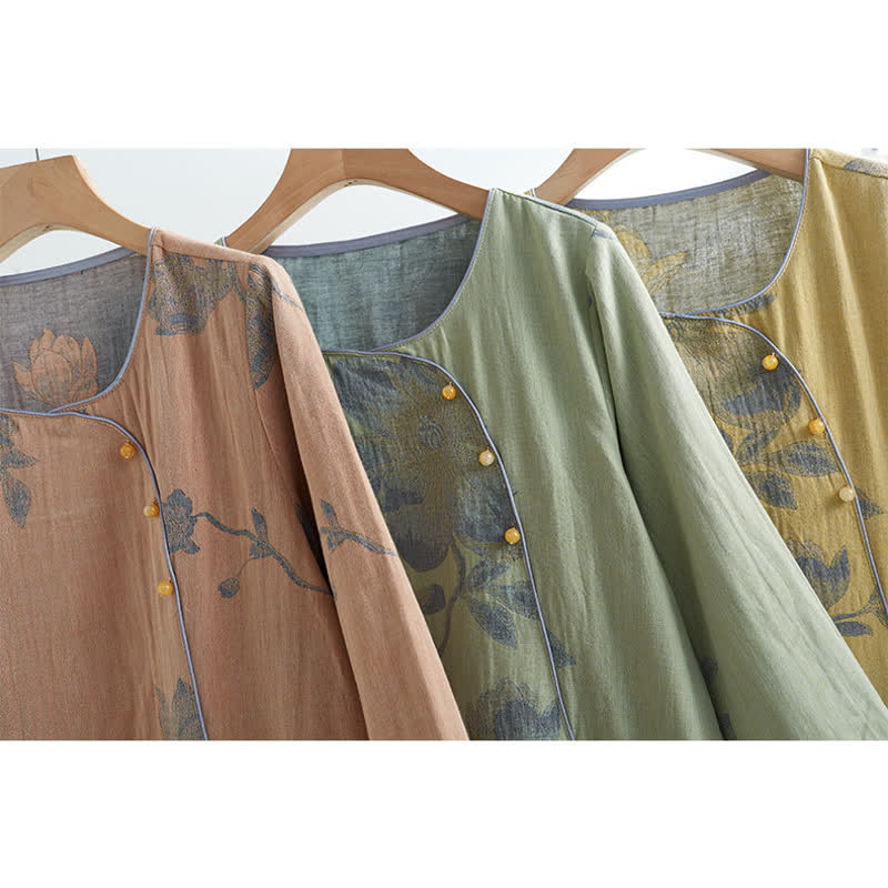 Floral Comfy Cotton Round-neck Loungewear Set - image 5