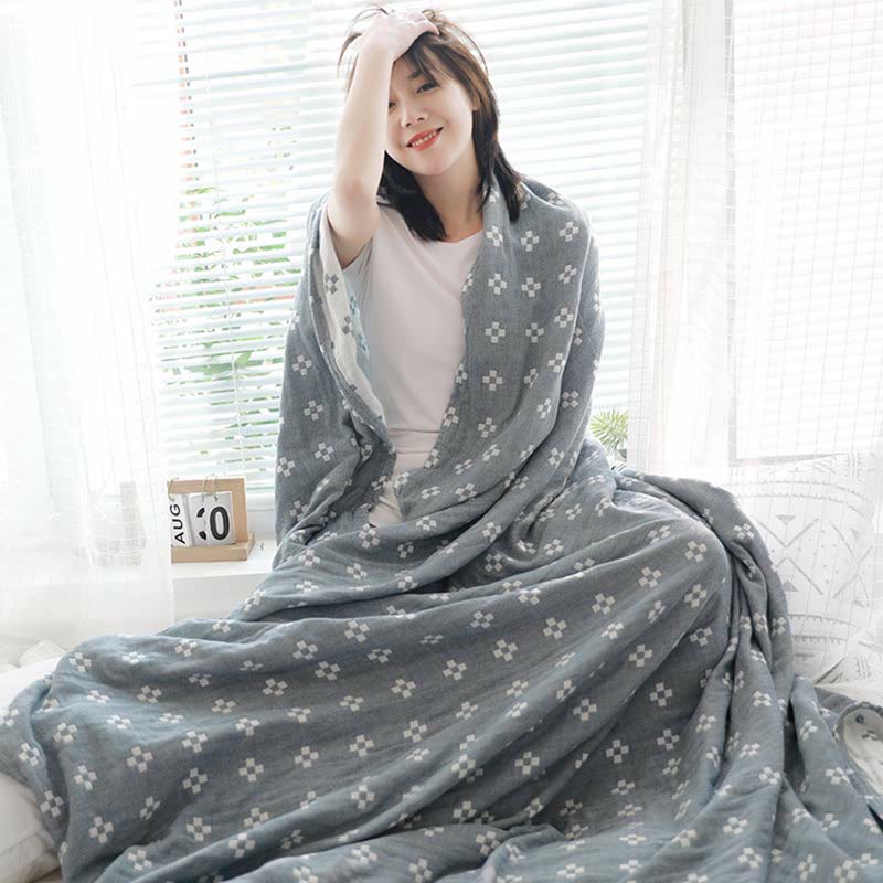 Ownkoti Mini White Square Plaid Cotton Quilt - image 8