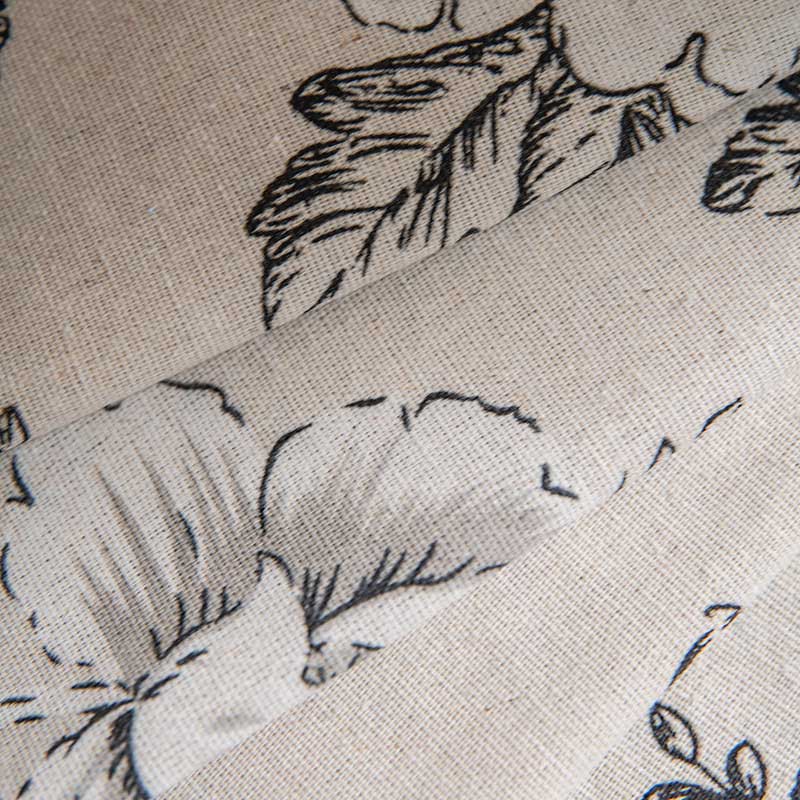 Black Flower Curtain with Black Tassel - image 9