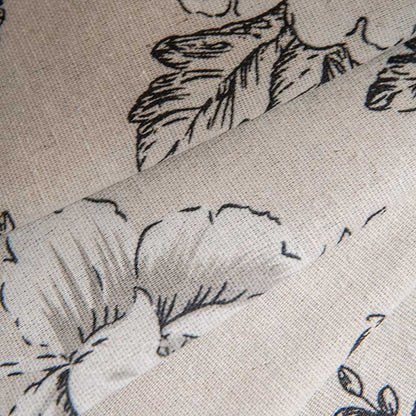 Black Flower Curtain with Black Tassel - image 9