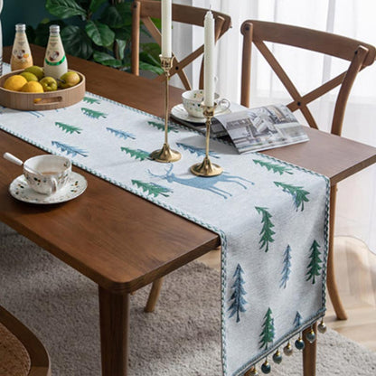 Ownkoti Christmas Tree Table Runner with Tassel - image 1