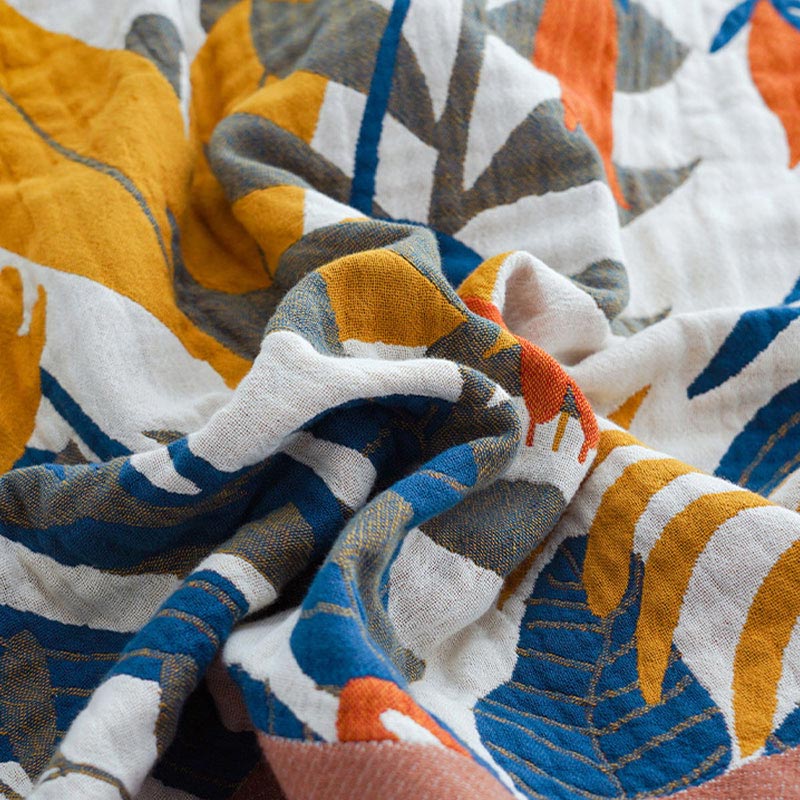 Goldenrod Flower Reversible Cotton Sofa Blanket - image 5