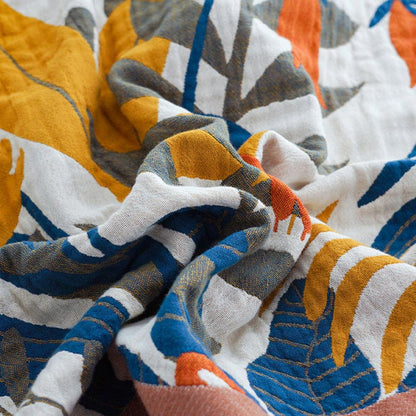 Goldenrod Flower Reversible Cotton Sofa Blanket - image 5