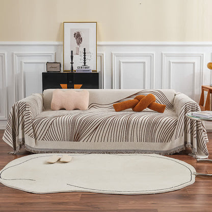 Ownkoti Chenille Abstract Stripe Sofa Protector - image 7