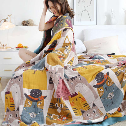 Ownkoti Cute Cat Reversible Cotton Soft Quilt - image 5